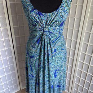 Paisley Print Short Sleeve / Maxi Dress